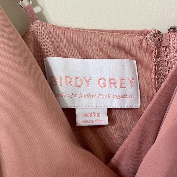 Birdy Grey Kaia Chiffon Dusty Rose Bridesmaid Dress Size Medium - Picture 8 of 8